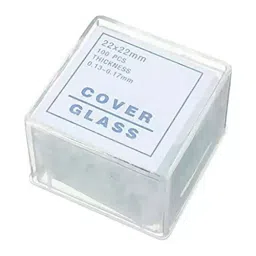 NS 22x22 mm Size Square Shape Cover Slip in Plastic Box (Pack of 100 Pcs)-29