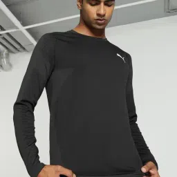Puma FORMKNIT SEAMLESS Black Tight Fit Sports T-Shirt-image-39