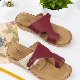 TRASE Beige & Brown Comfort Flats-picture-15