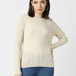 Van Heusen Beige Striped Top-image-60