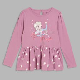 Blue Giraffe Polka Dot Print Cotton Peplum Top-picture-23