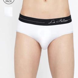 La Intimo White Comfort Fit Briefs - Pack Of 2-picture-20