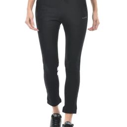 NUMERO UNO Black Cotton Blend Slim Fit Mid Rise Trackpants-image-35