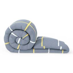 Bianca Aventine Charcoal Fabric 192 TC 150 GSM King Size Bedsheet & Comforter With 2 Pillow Covers image 4