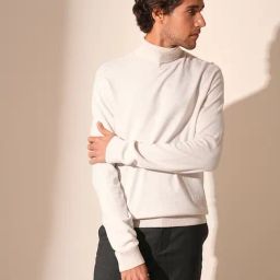 Selected Homme White Cotton Regular Fit Pullover-image-58