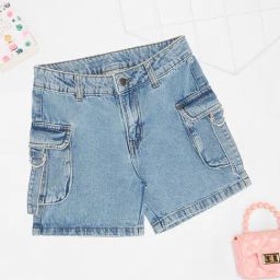 Pantaloons Junior Girls Blue Shorts-image-111