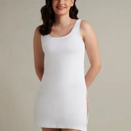 Amante White Kurta Slip Camisole-picture-29
