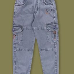 Wish Karo Kids Grey Printed Jeans-image-39