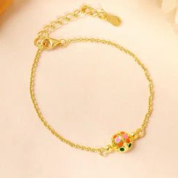 GIVA Golden Colourful Sphere Women's Bracelet Rakhi-picture-10