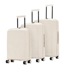 Nasher Miles Hawaii White 8 Wheels Large Hard Cabin Trolley Bag-image-8