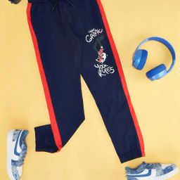 Pantaloons Junior Kids Estate Blue Cotton Slim Fit Jogger-image-59
