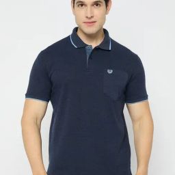 Duke Navy Slim Fit Polo T-Shirt-image-47