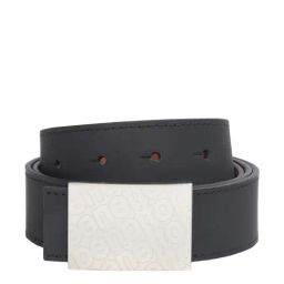 United Colors of Benetton Funaro Black & Tan Leather Solid Reversible Belt-image-86