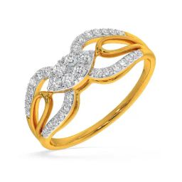 Kisna Diamond & Gold Jewellery Miley 14k (585) Diamond & Gold Ring For Women-picture-37