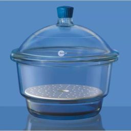 Borosil 3082042 Desiccators With Cover, Porcelain Plate & Plastic Knob 150mm-10