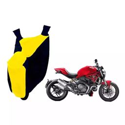 Auto Pearl Waterproof Two Wheeler Cover For Ducati Monster (Yellow & Blue)-image-56