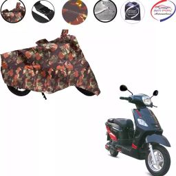 Auto Pearl Polyester Waterproof Two Wheeler Cover for Hero Electric Maxi,(Jungle Print)-image-63