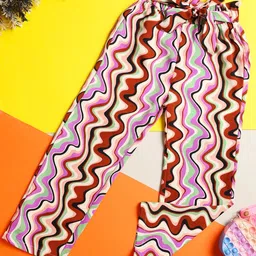 Cutiekins Girls Printed Flared Palazzos-image-99