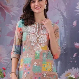 Vama Heritage Women Floral Printed Kurta-picture-45