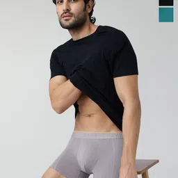 XYXX Pack Of 3 Anti-Roll Cotton Trunks XYTRNK3PCKN892-image-45
