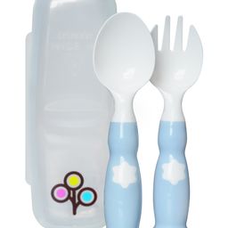 ZoLi Ergonomic Fork & Spoon Set With Travel Case - Mist Blue-image-45