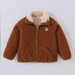 Kookie Kids Full Sleeves Front Open Jacket - Brown-image-81