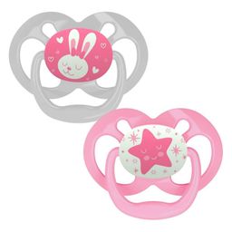 Dr. Brown's Advantage Pacifiers Stage 2 Glow in the Dark Pack of 2 - Pink-24