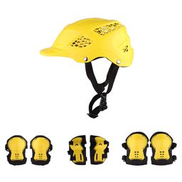 Steelbird Skating / Cycling Helmet along with Protector- Yellow-XXS-image-66