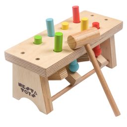 NESTA TOYS Pounding Bench Wooden Toy with Hammer-image-4