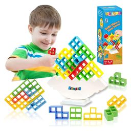 Kidology Board Games for Kids Tower Balance with 16 Pc | Construction Building Blocks Set for Children Inspiration-12