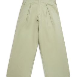 My Milestones Twill Solid Harper Wide Leg Darted Trousers - Khaki-image-70