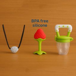 Badal Kidz Presents Combo For 3+ Months Baby To 1+ Year Old Babies Which Includes 1 Tlismi Moti , 1Teether and 1 fruit feeder - Multicolour-image-20
