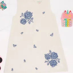 AKKRITI BY PANTALOONS Girls Floral Printed Cotton A-Line Dress-picture-53