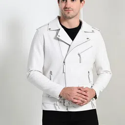 TBOJ Men Lightweight Biker Jacket with Patchwork-51