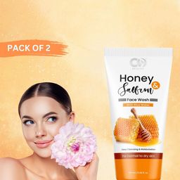 CO BEAUTY Set Of 2 Honey & Saffron Face Wash With Rice Water - 100 ml Each image 2