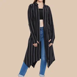Hypernation Women Striped Shrug-35
