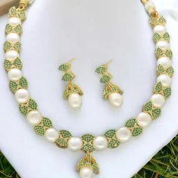 Sri Jagdamba Pearls Radiance Pearl Necklace Set for Women and Girls-image-93
