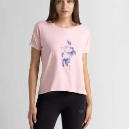 Van Heusen Pink Graphic Print T-Shirt-image-47