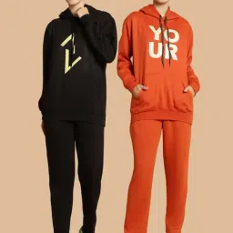 Vimal Jonney Black & Rust Printed Tracksuit - Pack Of 2-picture-8