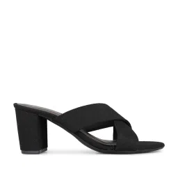 Inc.5 Women's Black Cross Strap Sandals image 2