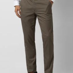 Peter England Brown Slim Fit Trousers-image-16