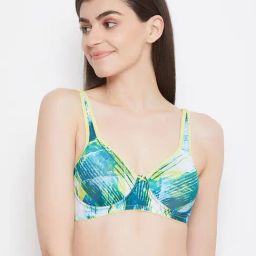 Clovia Blue Non Wired Padded T-Shirt Bra-image-37