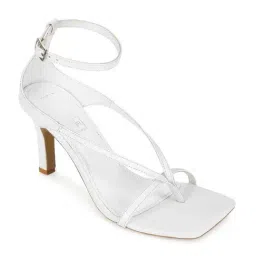 Truffle Collection Women's White Ankle Strap Stilettos-image-63