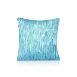 Home4U Porto Blue Silk Cushion Cover - Set of 1-image-8