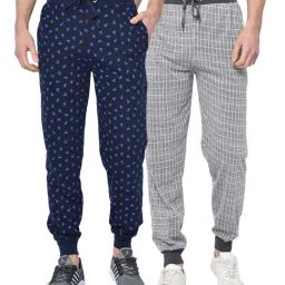 Vimal Jonney Multicolor Cotton Joggers - Pack of 2-picture-6