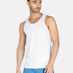 Puma Basic SL White Cotton Regular Fit Vests - Pack of 3-image-38