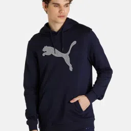 Puma Navy Full Sleeves Hooded Sweatshirt-26