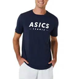 Asics Navy Regular Fit Printed Sports T-Shirt-image-45