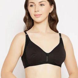 Clovia Black T-Shirt Bra-image-48