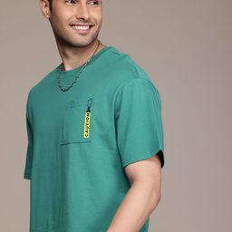 WROGN Drop-Shoulder Sleeves Pure Cotton Oversized T-shirt-image-16